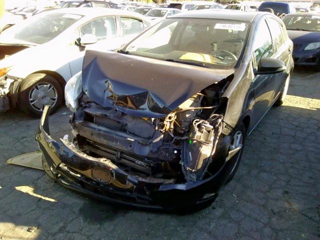 JTDKDTB35D1531684 - 2013 TOYOTA PRIUS C BLACK photo 2