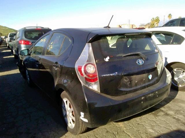 JTDKDTB35D1531684 - 2013 TOYOTA PRIUS C BLACK photo 3