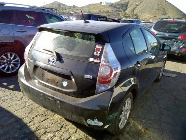 JTDKDTB35D1531684 - 2013 TOYOTA PRIUS C BLACK photo 4