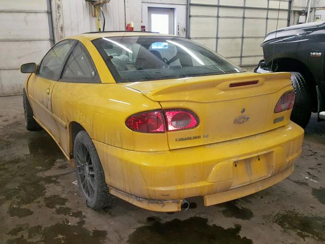 1G1JH12F427490742 - 2002 CHEVROLET CAVALIER L YELLOW photo 3