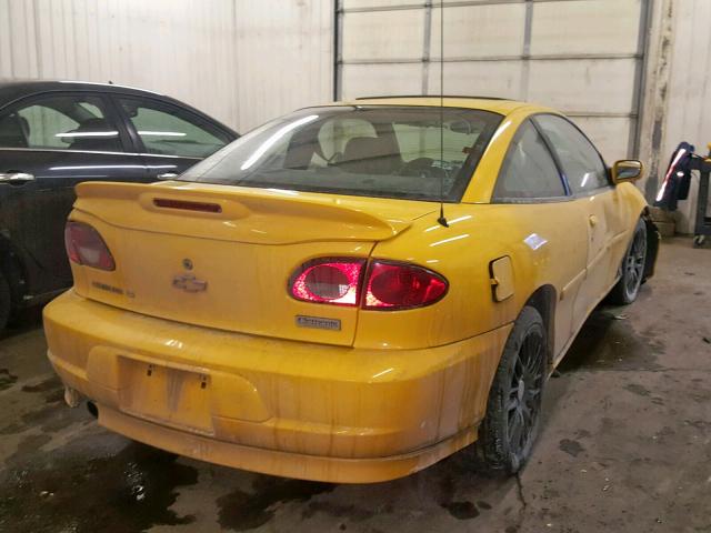 1G1JH12F427490742 - 2002 CHEVROLET CAVALIER L YELLOW photo 4