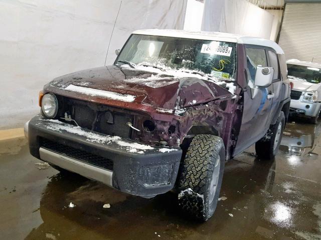 JTEBU11F270083295 - 2007 TOYOTA FJ CRUISER BURGUNDY photo 2