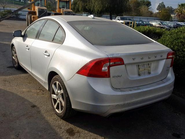 YV1612FH0E1279400 - 2014 VOLVO S60 T5 SILVER photo 3