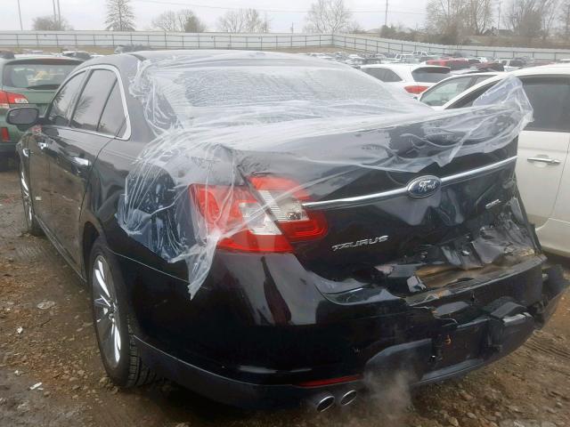 1FAHP2EW8CG100789 - 2012 FORD TAURUS SEL BLACK photo 3