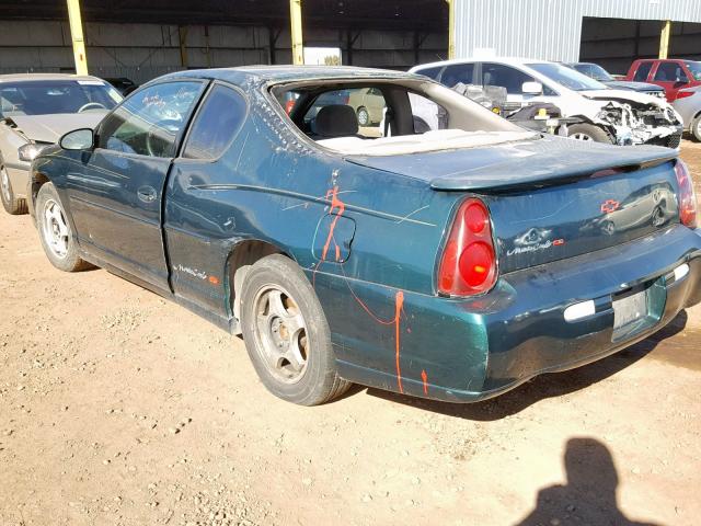 2G1WX15K719167395 - 2001 CHEVROLET MONTE CARL GREEN photo 3