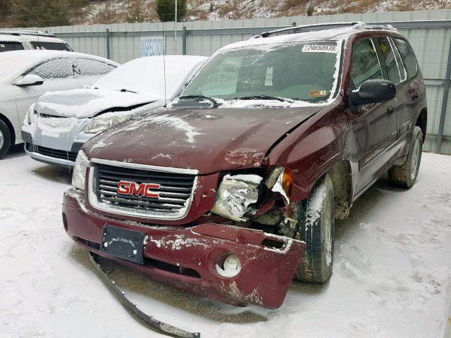 1GKDT13S352304533 - 2005 GMC ENVOY BURGUNDY photo 2