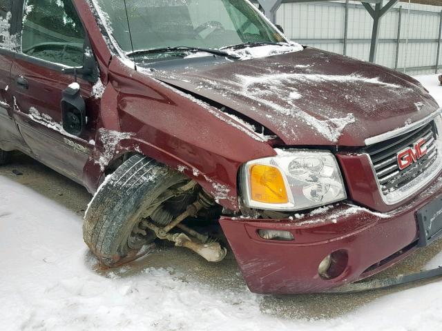 1GKDT13S352304533 - 2005 GMC ENVOY BURGUNDY photo 9