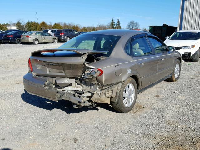 1FAHP56U45A179110 - 2005 FORD TAURUS SEL BROWN photo 4