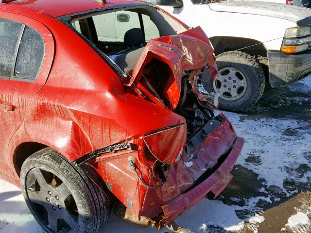 1G1AF5F50A7194601 - 2010 CHEVROLET COBALT 2LT RED photo 9