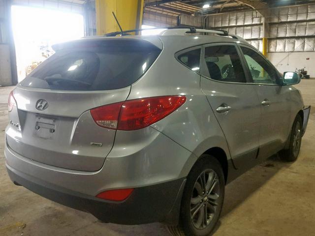 KM8JUCAG3FU090733 - 2015 HYUNDAI TUCSON LIM SILVER photo 4