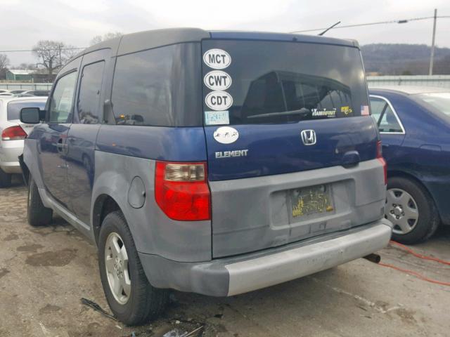 5J6YH18283L001689 - 2003 HONDA ELEMENT DX BLUE photo 3