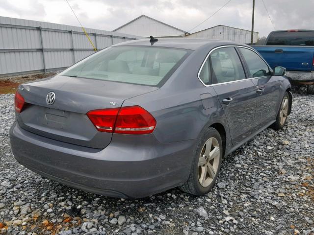 1VWBH7A30DC104511 - 2013 VOLKSWAGEN PASSAT SE GRAY photo 4