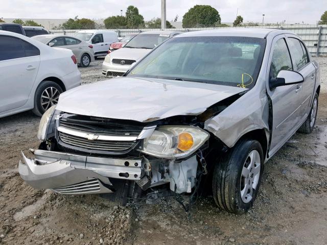 1G1AL58F787150992 - 2008 CHEVROLET COBALT LT SILVER photo 2