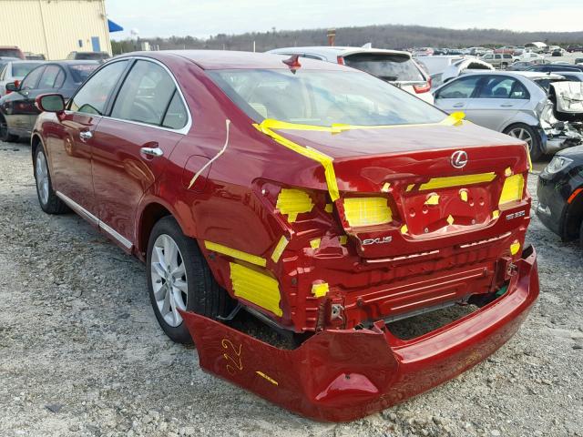 JTHBK1EG5A2373778 - 2010 LEXUS ES 350 RED photo 3