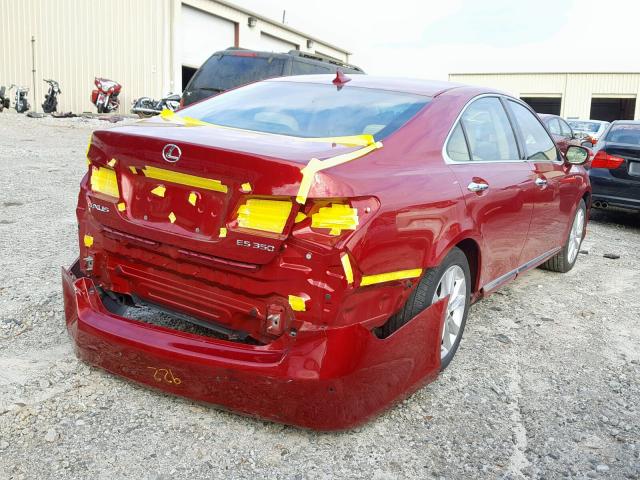 JTHBK1EG5A2373778 - 2010 LEXUS ES 350 RED photo 4