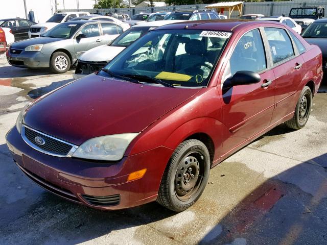 1FAFP34N37W267319 - 2007 FORD FOCUS ZX4 BURGUNDY photo 2