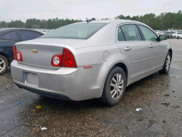 1G1ZG57B58F230271 - 2008 CHEVROLET MALIBU LS SILVER photo 4