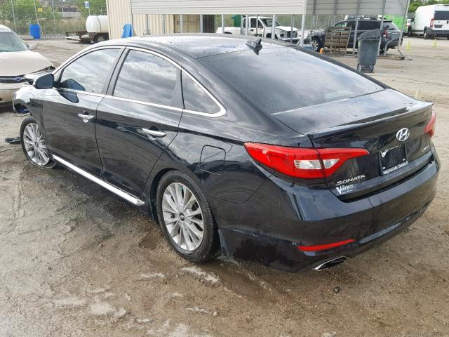 5NPE34AFXFH164004 - 2015 HYUNDAI SONATA SPO BLACK photo 3