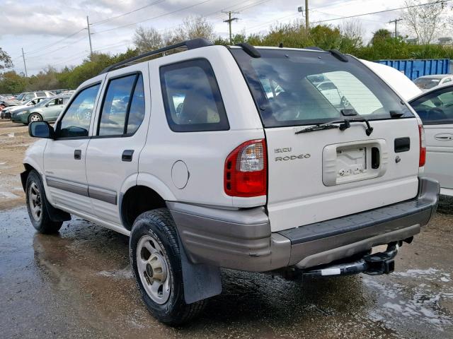 4S2CK58D8Y4349444 - 2000 ISUZU RODEO S WHITE photo 3