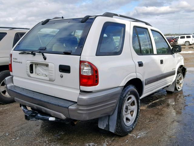 4S2CK58D8Y4349444 - 2000 ISUZU RODEO S WHITE photo 4