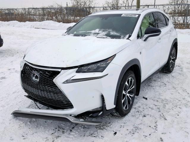 JTJBARBZ2H2130249 - 2017 LEXUS NX 200T WHITE photo 2