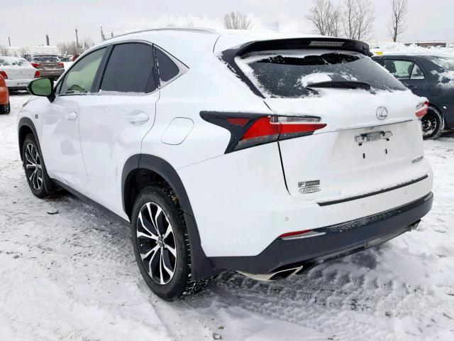 JTJBARBZ2H2130249 - 2017 LEXUS NX 200T WHITE photo 3