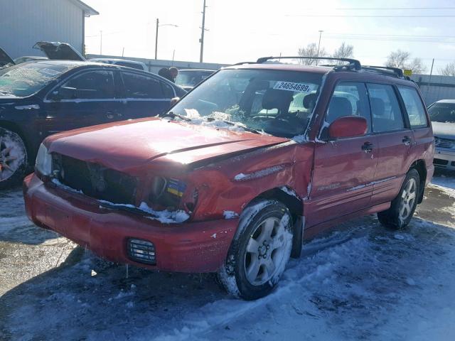 JF1SF65632H736335 - 2002 SUBARU FORESTER S RED photo 2