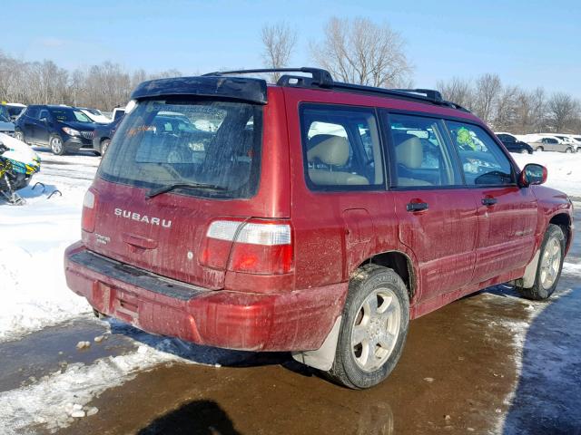 JF1SF65632H736335 - 2002 SUBARU FORESTER S RED photo 4