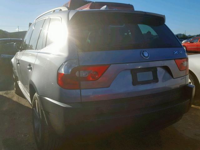 WBXPA73424WC35883 - 2004 BMW X3 2.5I SILVER photo 3