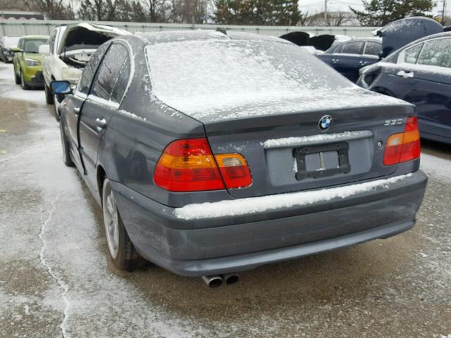 WBAEV53443KM26539 - 2003 BMW 330 I BLUE photo 3