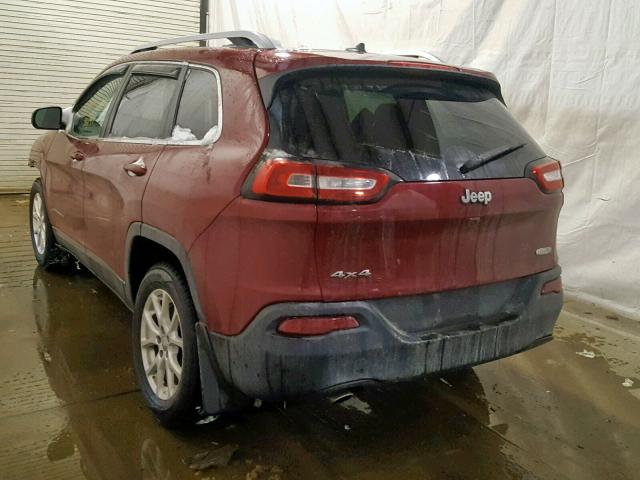 1C4PJMCB8FW672653 - 2015 JEEP CHEROKEE L BURGUNDY photo 3