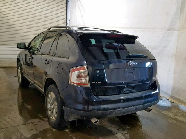 2FMDK4JC2ABA80554 - 2010 FORD EDGE SEL BLUE photo 3