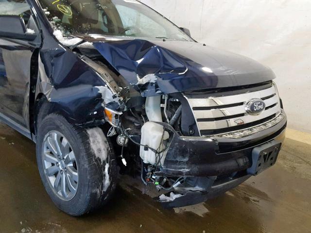 2FMDK4JC2ABA80554 - 2010 FORD EDGE SEL BLUE photo 9