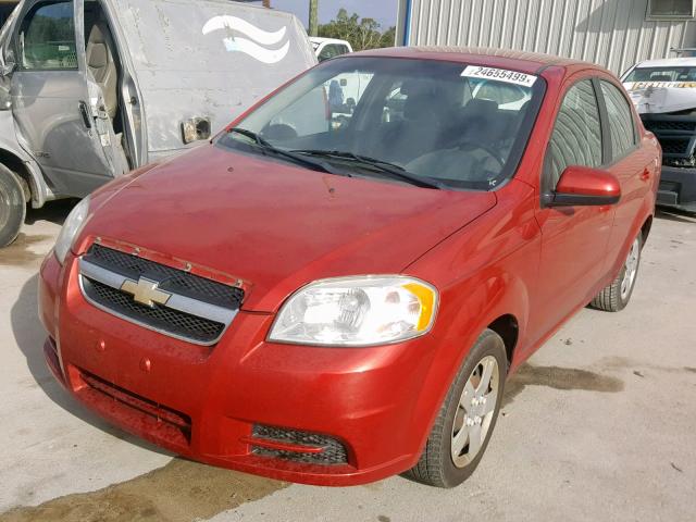 KL1TD5DEXAB087794 - 2010 CHEVROLET AVEO LS RED photo 2