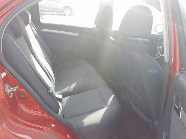 KL1TD5DEXAB087794 - 2010 CHEVROLET AVEO LS RED photo 6