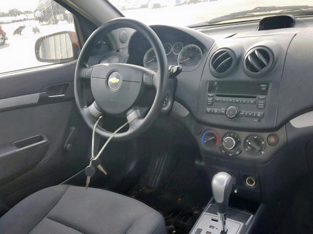 KL1TD5DEXAB087794 - 2010 CHEVROLET AVEO LS RED photo 9