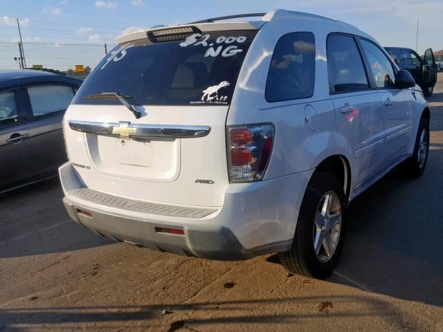 2CNDL73F356200317 - 2005 CHEVROLET EQUINOX LT WHITE photo 4