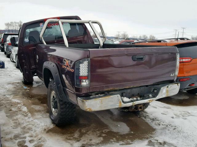 3D7KS26D85G716856 - 2005 DODGE RAM 2500 S MAROON photo 3