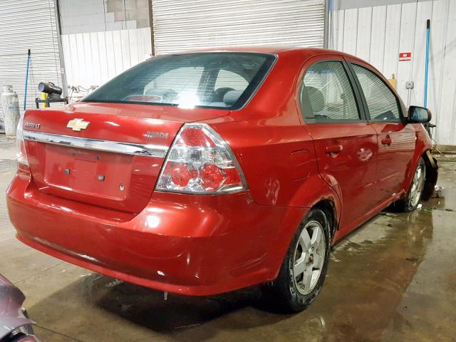 KL1TG56687B106803 - 2007 CHEVROLET AVEO LT RED photo 4