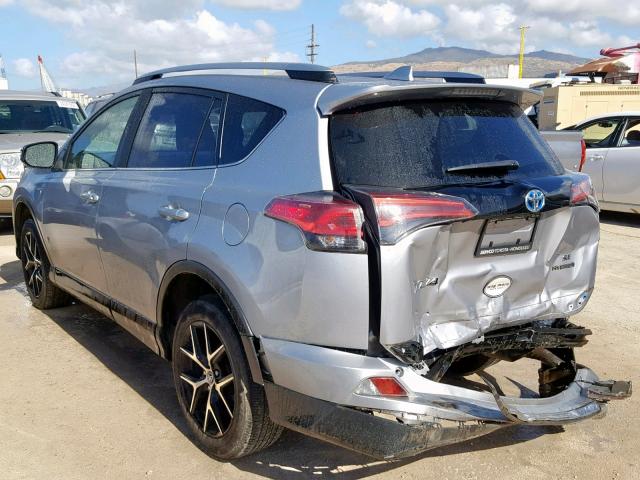 JTMJJREV0HD086277 - 2017 TOYOTA RAV4 HV SE SILVER photo 3