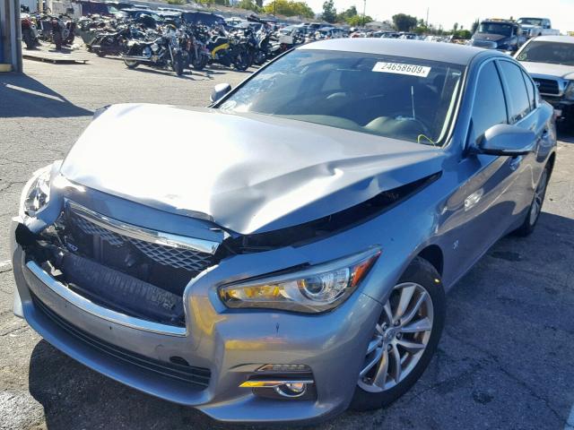 JN1BV7AP9EM678747 - 2014 INFINITI Q50 BASE SILVER photo 2