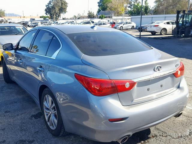 JN1BV7AP9EM678747 - 2014 INFINITI Q50 BASE SILVER photo 3