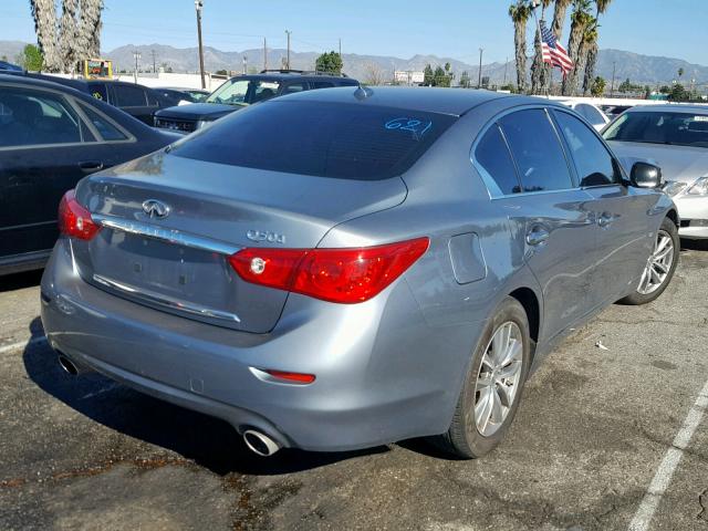 JN1BV7AP9EM678747 - 2014 INFINITI Q50 BASE SILVER photo 4