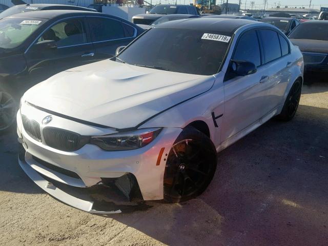 WBS8M9C54J5J79692 - 2018 BMW M3 WHITE photo 2