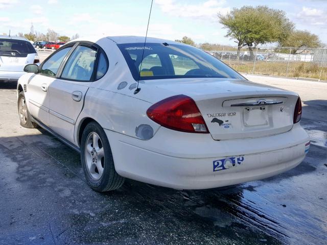 1FAFP55U71A212541 - 2001 FORD TAURUS SES WHITE photo 3