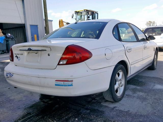 1FAFP55U71A212541 - 2001 FORD TAURUS SES WHITE photo 4