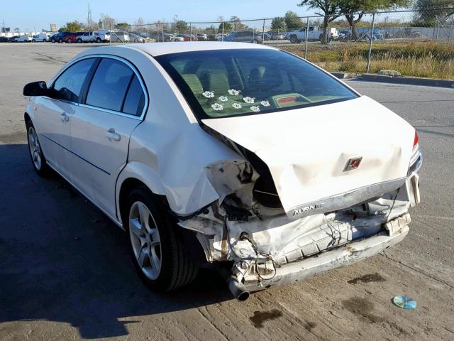 1G8ZS57B08F244384 - 2008 SATURN AURA XE WHITE photo 3