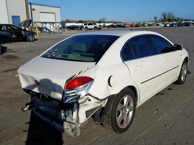 1G8ZS57B08F244384 - 2008 SATURN AURA XE WHITE photo 4