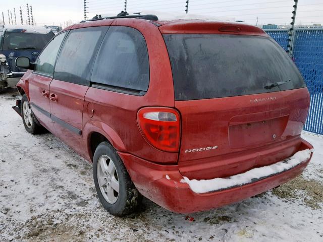 1D4GP45R85B193277 - 2005 DODGE CARAVAN SX RED photo 3