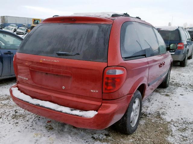 1D4GP45R85B193277 - 2005 DODGE CARAVAN SX RED photo 4